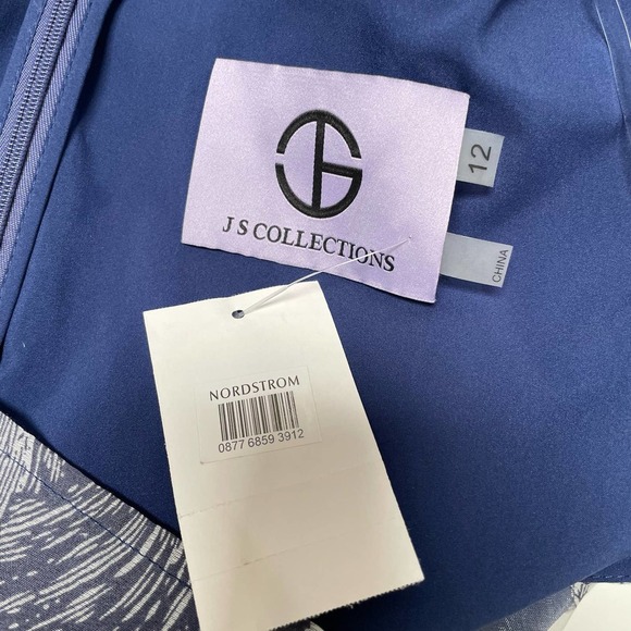 NWT JS Collections Maddison V-Neck Column Gown Size 12 - Picture 8 of 16